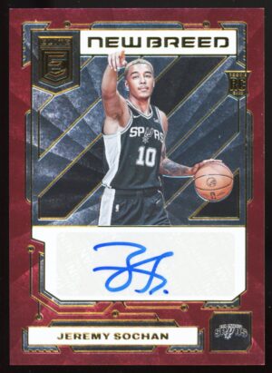 2022-23 Donruss Elite Jeremy Sochan New Breed Red /49 RC Auto