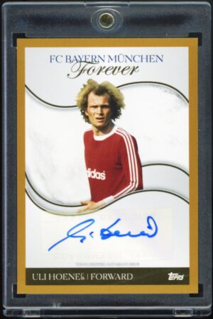 2023-24 Topps Bayern München Forever Uli Hoeneß #LE-UH Gold /50 Auto