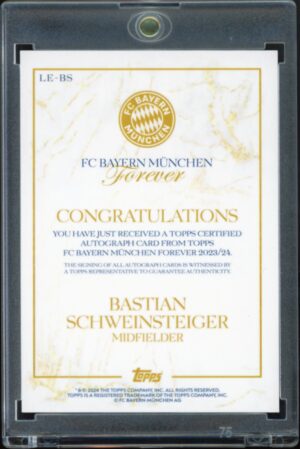 2023-24 Topps Bayern München Forever Bastian Schweinsteiger #LE-BS Auto