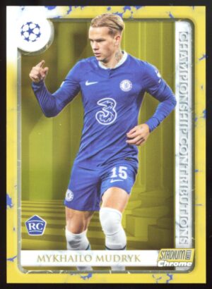 2022-23 Stadium Club Chrome UEFA Championship Contribution Gold /50 Mykhailo Mudryk #CC-MM