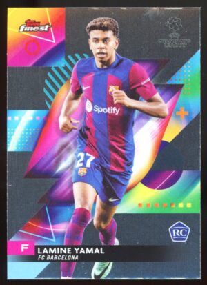 2023-24 Topps Finest UEFA Club Competitions Lamine Yamal #50 Rookie