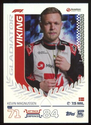 2024 Topps Turbo Attax F1 Kevin Magnussen #327 Gladiator Viking