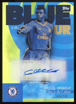 2023-24 Topps Chelsea Team Set Marcel Desailly #BC-MD Blue Is The Colour - Auto Yellow /50