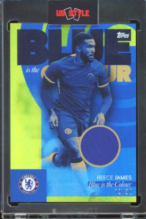 2023-24 Topps Chelsea Team set Reece James #BR-RJ Match-Worn Relic - Blue Is The Colour - Yellow Foil Parallel /50