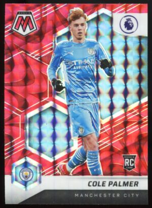 2021-22 Panini Mosaic Premier League Cole Palmer #13 Red Reactive Prizm Rookie