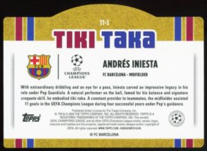 2023-24 Topps UEFA Club Competitions Superstars Tiki Taka Andres Iniesta #TT-3