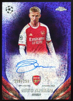 2023 Topps Chrome UEFA UCC Oleksandr Zinchenko #CA-OZ  Purple Speckle /299 Auto