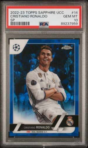 2022-23 Topps Chrome Sapphire Edition UEFA Club Competitions CRISTIANO RONALDO #14 SP GEM MT 10