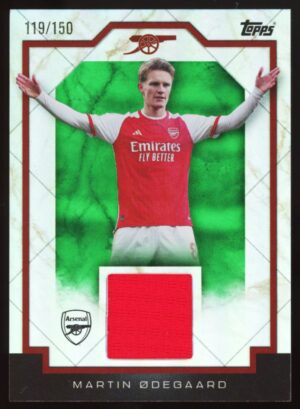 2023-24 Topps Arsenal Team Set Martin Ødegaard #MH-MO MATCH WORN SHIRT Green /150